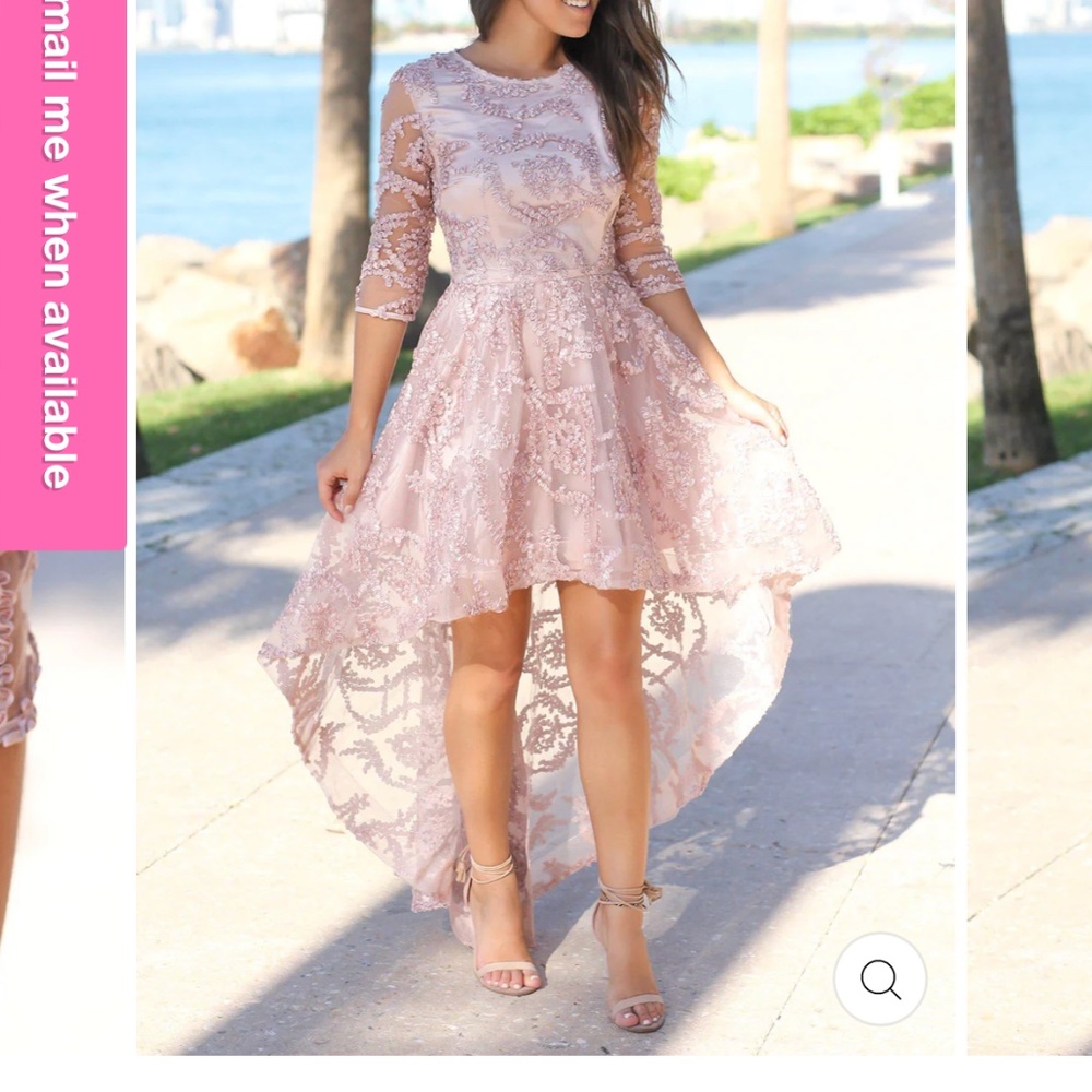 Blush High-Low Dress